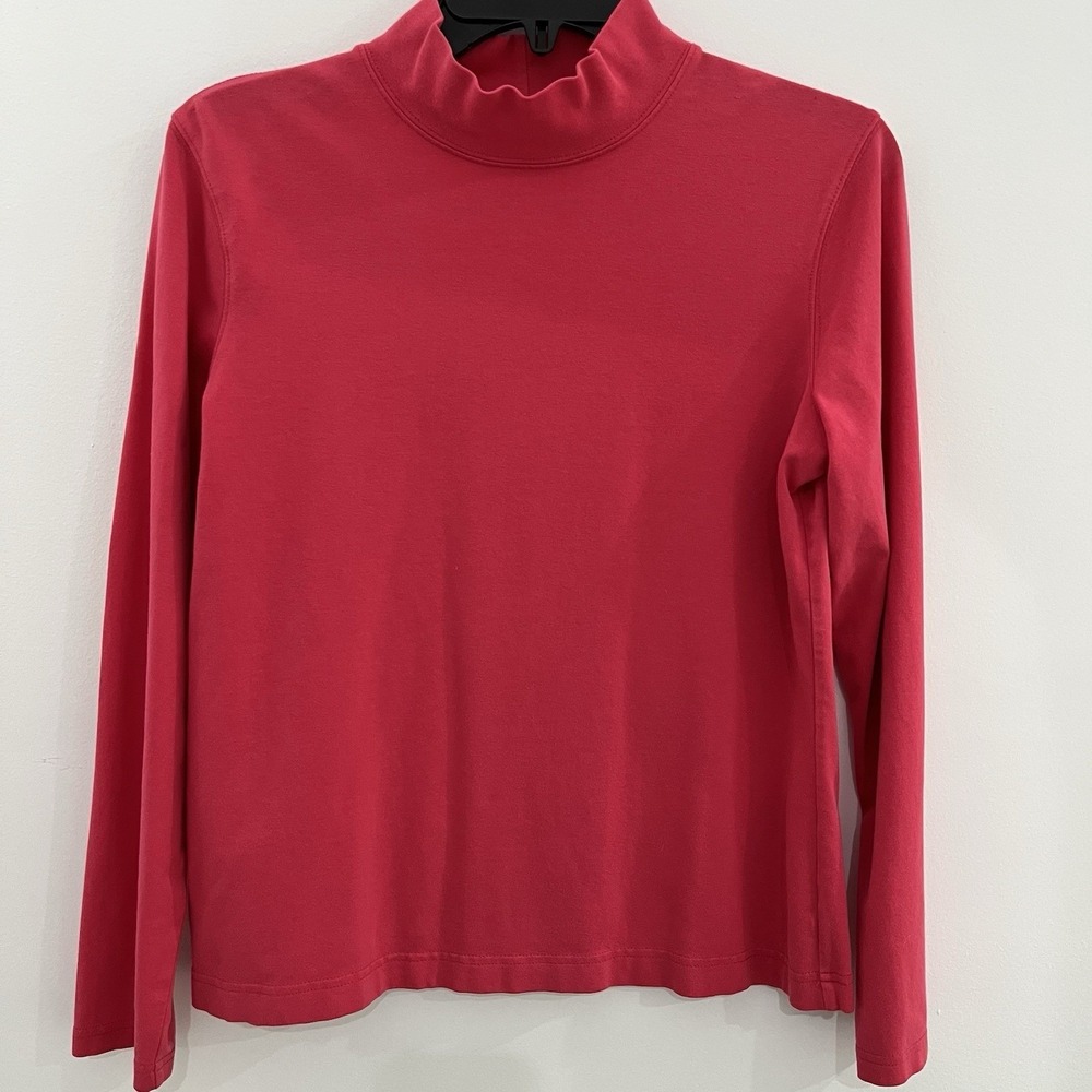 VTG Talbots Women's Top Grannycore  Small Petite Coral Pink Layer